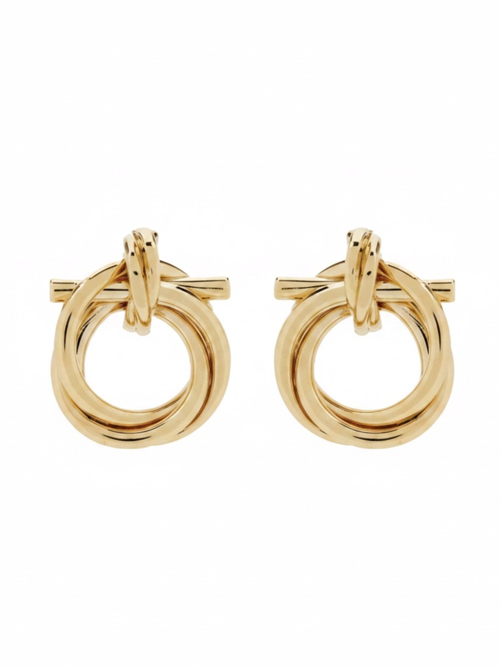 Ferragamo Twisted Gancini Earrings (s)